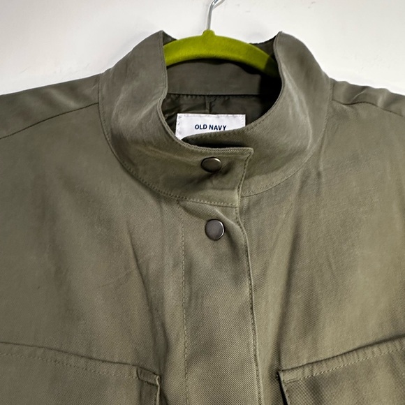 Old Navy Casual Utility Military Jacket Army Green Women's Size 2X Snap Closure. - Picture 10 of 13